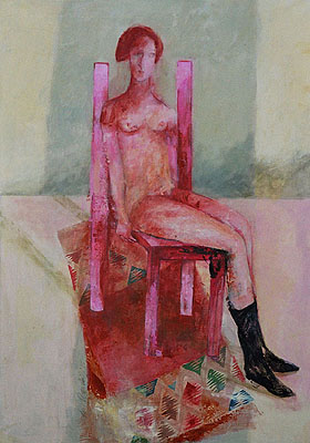 Axi Hohenstein - Die Marquise O. auf rosa Stuhl